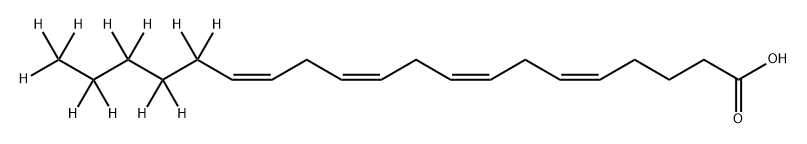 5,8,11,14-Eicosatetraenoic-16,16,17,17,18,18,19,19,20,20,20-d11 acid, (5Z,8Z,11Z,14Z)- Structure