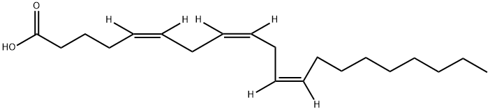 5,8,11-Eicosatrienoic-5,6,8,9,11,12-d6 acid, (5Z,8Z,11Z)- Structure