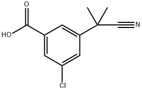 3-Chloro-5-(2-cyanopropan-2-yl)benzoic acid Structure