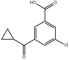 3-Chloro-5-(cyclopropanecarbonyl)benzoic acid 구조식 이미지
