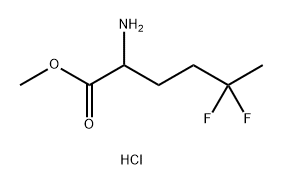 Norleucine, 5,5-difluoro-, methyl ester, hydrochloride (1:1) Structure