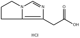 5H-Pyrrolo[1,2-c]imidazole-1-acetic acid, 6,7-dihydro-, hydrochloride (1:1) Structure