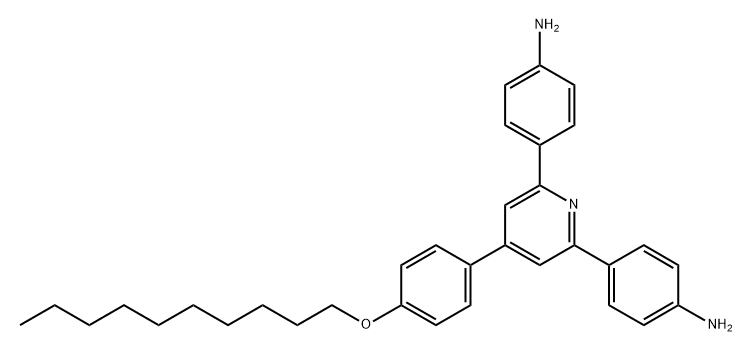 4,4'-(4-(4-(decyloxy)phenyl)pyridine-2,6-diyl)dianiline Structure