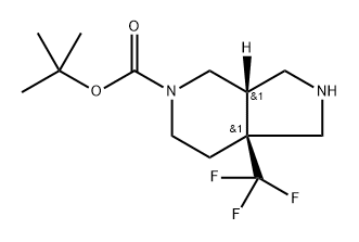 rel-(3aS,7aS)-tert-Butyl 7a-(trifluoromethyl)hexahydro-1H-pyrrolo[3,4-c]pyridine-5(6H)-carboxylate Structure