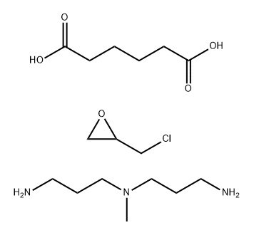 Hexanedioic acid, polymer with N-(3-aminopropyl)-N-methyl-1,3-propanediamine and (chloromethyl)oxirane Structure