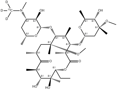 Clarithromycin-13C-d3 Structure