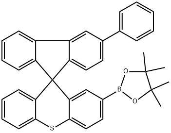 3-Phenyl-2′-(4,4,5,5-tetramethyl-1,3,2-dioxaborolan-2-yl)spiro[9H-fluorene-9,9′-[9H]thioxanthene] Structure