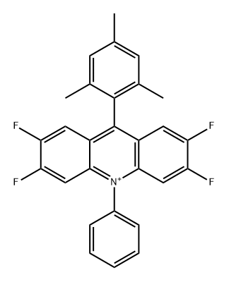 Acridinium, 2,3,6,7-tetrafluoro-10-phenyl-9-(2,4,6-trimethylphenyl)- Structure