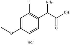 2-AMINO-2-(2-FLUORO-4-METHOXYPHENYL)ACETIC ACID HYDROCHLORIDE Structure