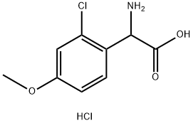 2-AMINO-2-(2-CHLORO-4-METHOXYPHENYL)ACETIC ACID HYDROCHLORIDE Structure