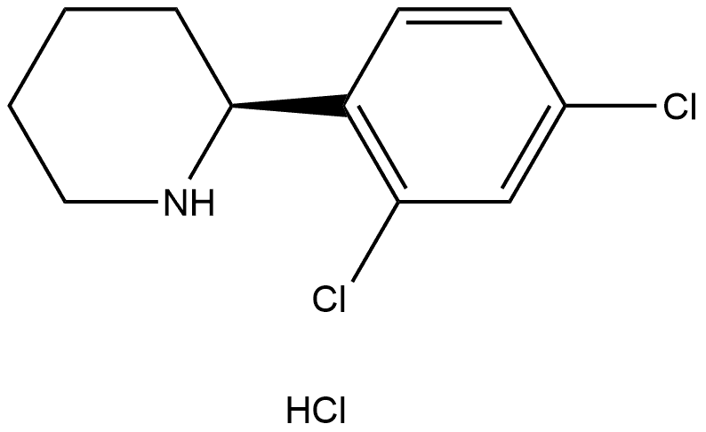 (S)-2-(2,4-dichlorophenyl)piperidine hydrochloride Structure