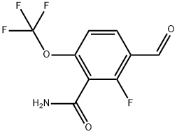 2-Fluoro-3-formyl-6-(trifluoromethoxy)benzamide Structure