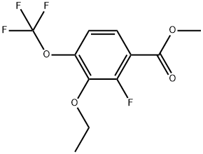 methyl 3-ethoxy-2-fluoro-4-(trifluoromethoxy)benzoate Structure