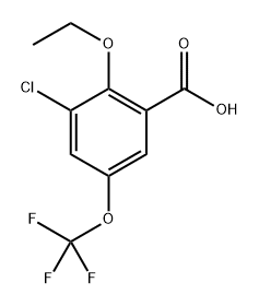 3-chloro-2-ethoxy-5-(trifluoromethoxy)benzoic acid Structure