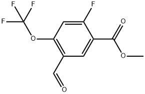 Methyl 2-fluoro-5-formyl-4-(trifluoromethoxy)benzoate Structure