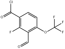 2-Fluoro-3-formyl-4-(trifluoromethoxy)benzoyl chloride Structure