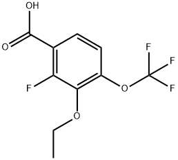 3-ethoxy-2-fluoro-4-(trifluoromethoxy)benzoic acid Structure