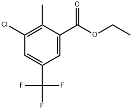 Ethyl 3-chloro-2-methyl-5-(trifluoromethyl)benzoate Structure