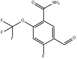 4-Fluoro-5-formyl-2-(trifluoromethoxy)benzamide Structure