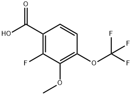 2-fluoro-3-methoxy-4-(trifluoromethoxy)benzoic acid Structure