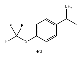 Benzenemethanamine, α-methyl-4-[(trifluoromethyl)thio]-, hydrochloride (1:1) 구조식 이미지