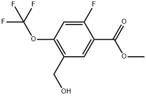 Methyl 2-fluoro-5-(hydroxymethyl)-4-(trifluoromethoxy)benzoate Structure