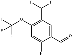 5-(Difluoromethyl)-2-fluoro-4-(trifluoromethoxy)benzaldehyde Structure