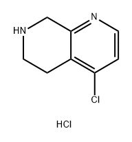 1,7-Naphthyridine, 4-chloro-5,6,7,8-tetrahydro-, hydrochloride (1:1) Structure