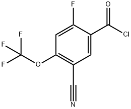 5-Cyano-2-fluoro-4-(trifluoromethoxy)benzoyl chloride Structure