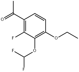 1-[3-(Difluoromethoxy)-4-ethoxy-2-fluorophenyl]ethanone Structure