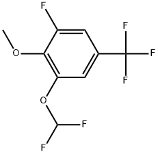 1-(Difluoromethoxy)-3-fluoro-2-methoxy-5-(trifluoromethyl)benzene Structure