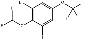 1-bromo-2-(difluoromethoxy)-3-iodo-5-(trifluoromethoxy)benzene Structure
