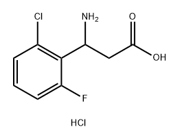 Benzenepropanoic acid, β-amino-2-chloro-6-fluoro-, hydrochloride (1:1) Structure