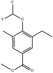 methyl 4-(difluoromethoxy)-3-ethyl-5-methylbenzoate 구조식 이미지