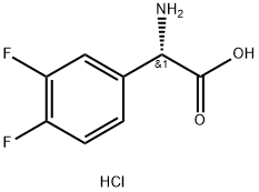 (2S)-2-AMINO-2-(3,4-DIFLUOROPHENYL)ACETIC ACID HYDROCHLORIDE Structure