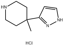 4-Methyl-4-(1h-pyrazol-5-yl)piperidine? hydrochloride Structure