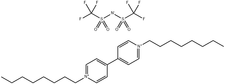 4,4'-Bipyridinium, 1,1'-dioctyl-, salt with 1,1,1-trifluoro-N-[(trifluoromethyl)sulfonyl]methanesulfonamide (1:2) Structure