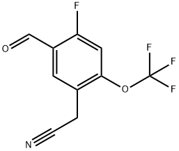 4-Fluoro-5-formyl-2-(trifluoromethoxy)benzeneacetonitrile Structure