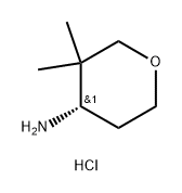 (S)-3,3-Dimethyloxan-4-amine hydrochloride 구조식 이미지