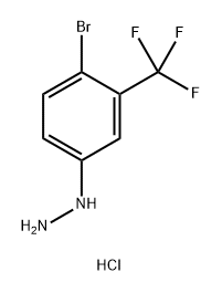 Hydrazine, [4-bromo-3-(trifluoromethyl)phenyl]-, hydrochloride (1:1) Structure