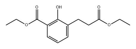 Ethyl 3-(3-ethoxy-3-oxopropyl)-2-hydroxybenzoate 구조식 이미지