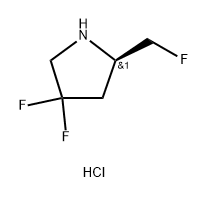 (R)-4,4-difluoro-2-(fluoromethyl)pyrrolidine hydrochloride 구조식 이미지