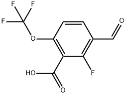 2-Fluoro-3-formyl-6-(trifluoromethoxy)benzoic acid Structure