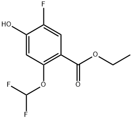 Ethyl 2-(difluoromethoxy)-5-fluoro-4-hydroxybenzoate Structure