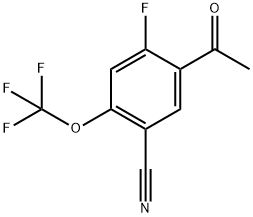 5-Acetyl-4-fluoro-2-(trifluoromethoxy)benzonitrile 구조식 이미지