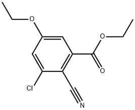 Ethyl 3-chloro-2-cyano-5-ethoxybenzoate Structure