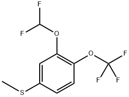 (3-(Difluoromethoxy)-4-(trifluoromethoxy)phenyl)(methyl)sulfane Structure