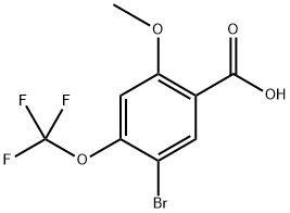 5-bromo-2-methoxy-4-(trifluoromethoxy)benzoic acid Structure