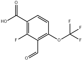 2-Fluoro-3-formyl-4-(trifluoromethoxy)benzoic acid Structure