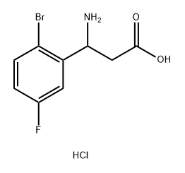 Benzenepropanoic acid, β-amino-2-bromo-5-fluoro-, hydrochloride (1:1) Structure